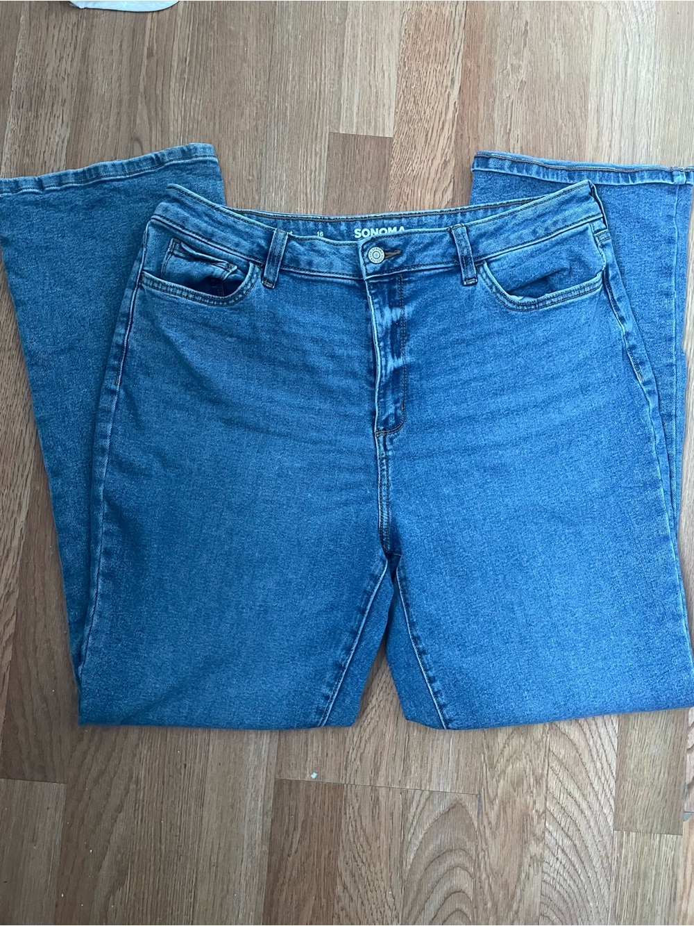 SONOMA Women's Denim Straight Leg Jeans - Classic Blue Wash